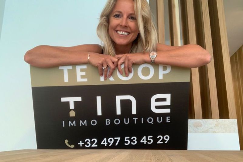 Tine Immo Boutique verkoop bord